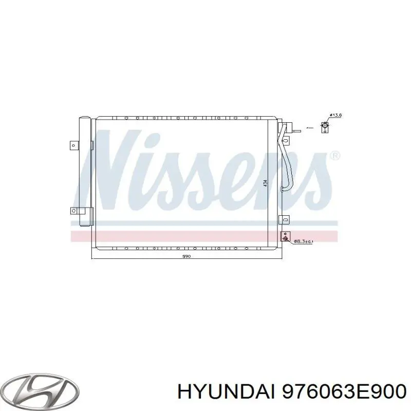Радіатор охолодження кондиціонера Hyundai/Kia 976063E900