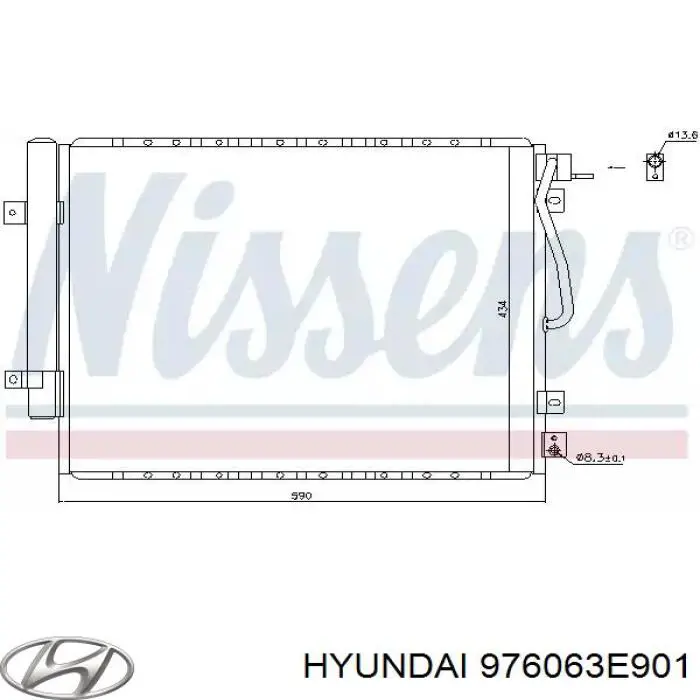 Конденсатор кондиціонера Hyundai/Kia 976063E901 ціна, від 82.20 USD