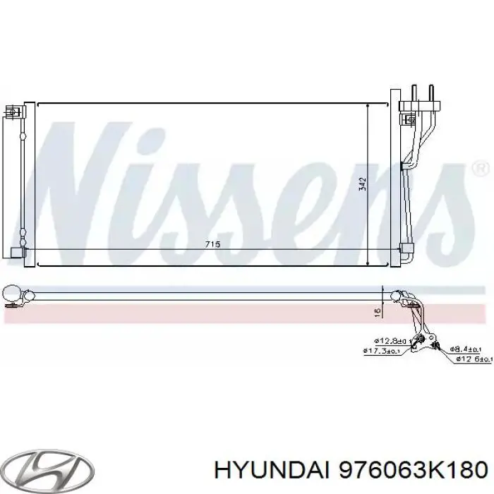 Радіатор кондиціонера 976063K180 Hyundai/Kia