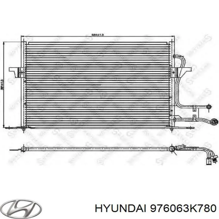 Радіатор кондиціонера 976063K780 Hyundai/Kia