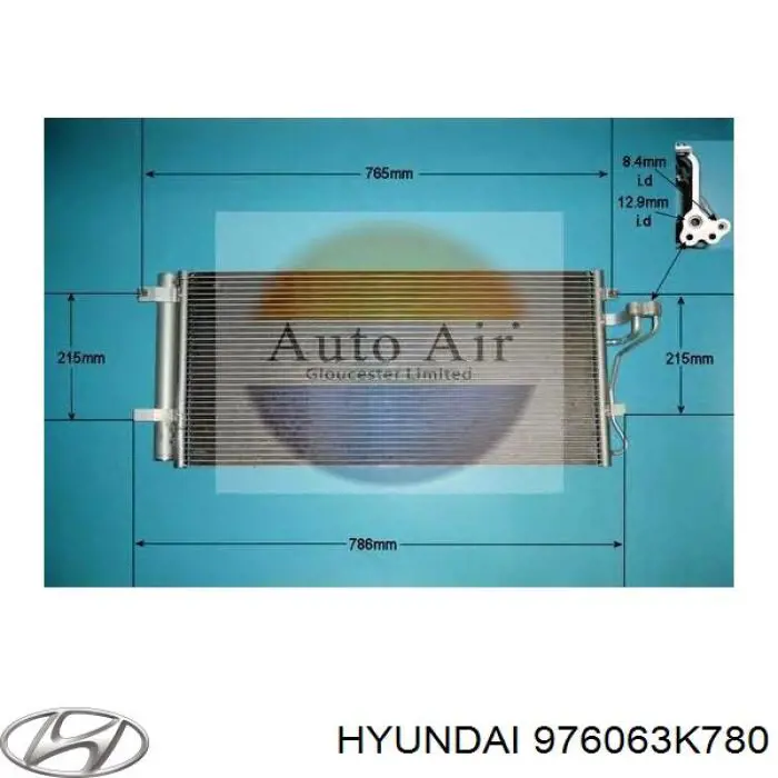 976063K780 Hyundai/Kia радіатор кондиціонера