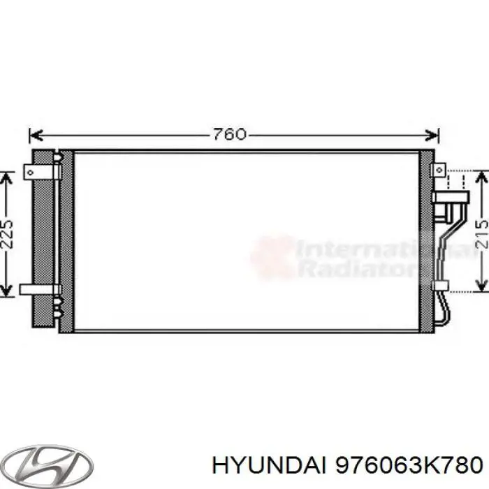 Конденсатор кондиціонера Hyundai/Kia 976063K780 ціна, від 64.68 USD