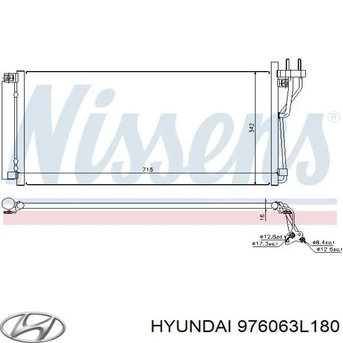 Конденсатор кондиціонера Hyundai/Kia 976063L180 ціна, від 55.23 USD