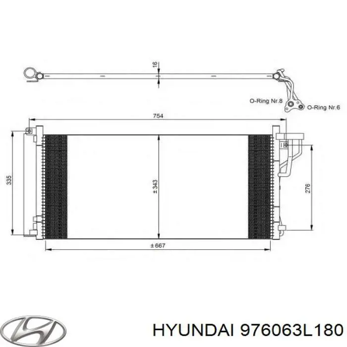976063L180 Hyundai/Kia радіатор кондиціонера