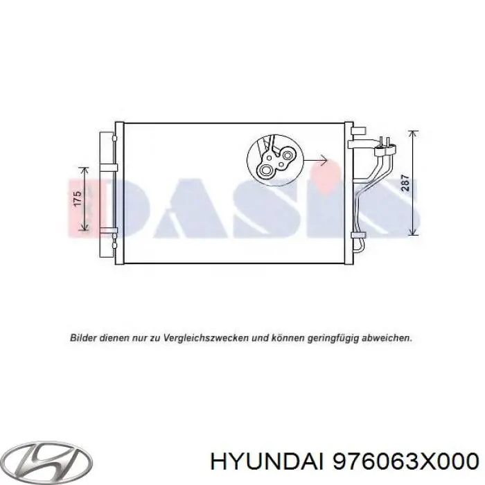 Конденсатор кондиціонера Hyundai/Kia 976063X000 ціна, від 56.91 USD