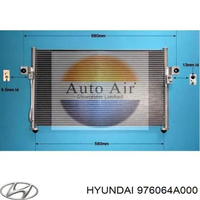 Радіатор кондиціонера 976064A000 Hyundai/Kia