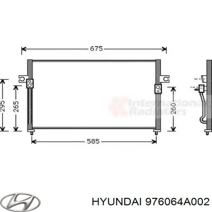 Радіатор кондиціонера 976064A002 Hyundai/Kia