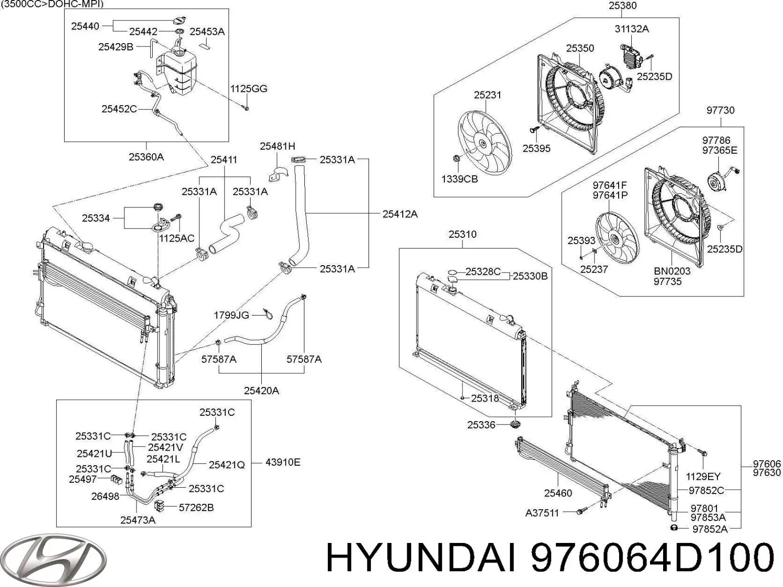 976064D101 Hyundai/Kia Конденсатор