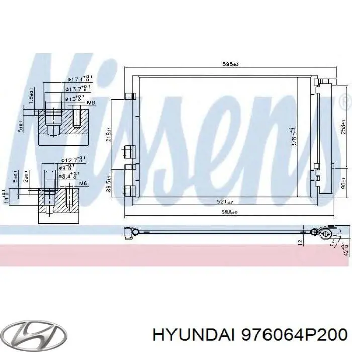 Конденсатор кондиціонера Hyundai/Kia 976064P200 ціна, від 161.25 USD