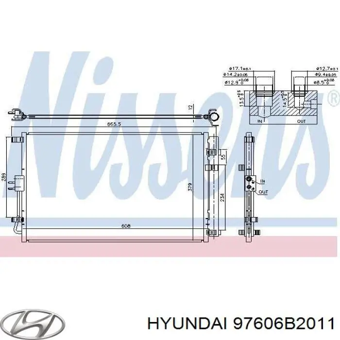 97606B2011 Hyundai/Kia Конденсатор