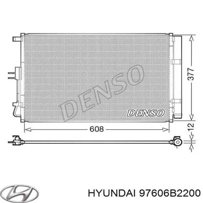 Радіатор охолодження кондиціонера Hyundai/Kia 97606B2200