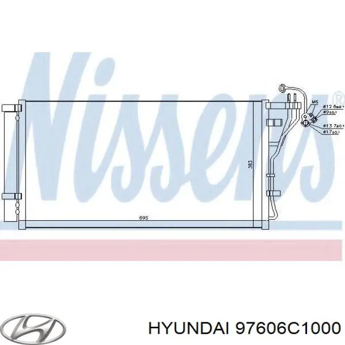 Радіатор кондиціонера 97606C1000 Hyundai/Kia