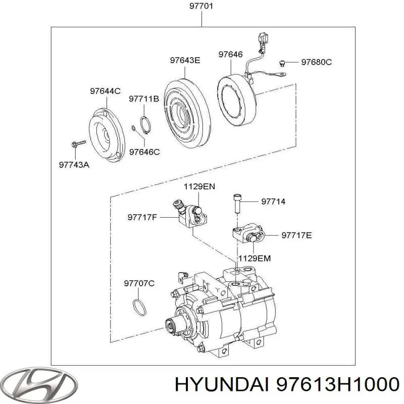  Hyundai/Kia 97613H1000 ціна, від 80.01 USD