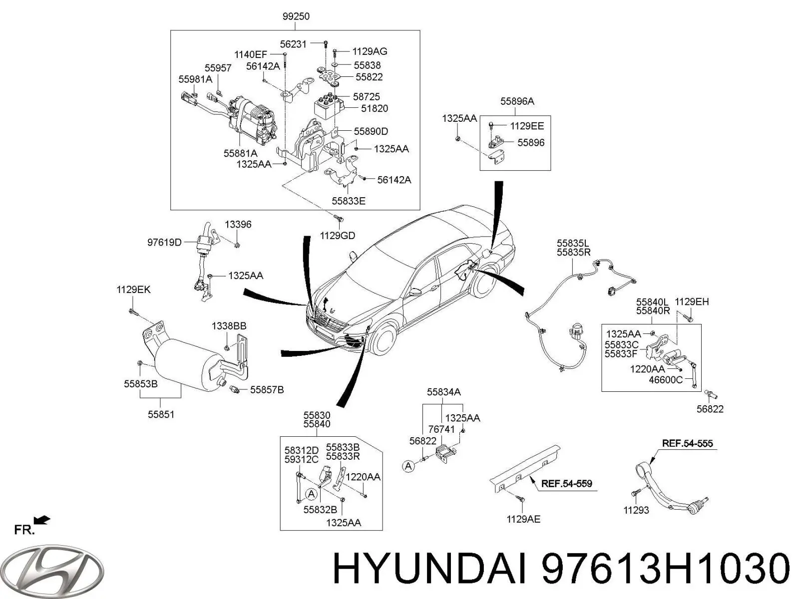  Hyundai/Kia 97613H1030 ціна, від 111.19 USD