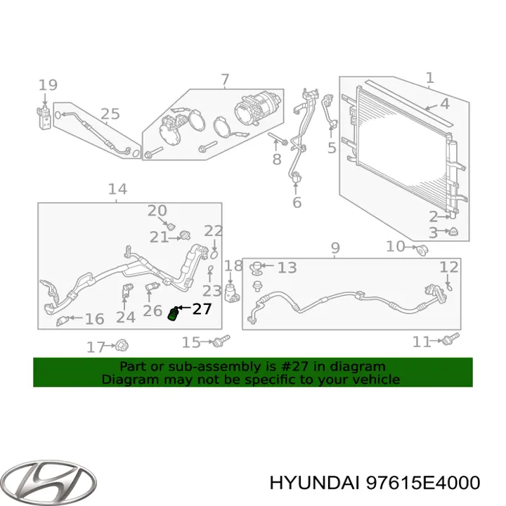 97615E4000 Hyundai/Kia Датчик тиску