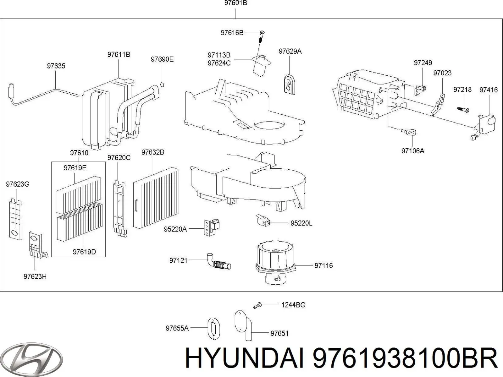 9761938100BR Hyundai/Kia фільтр салону