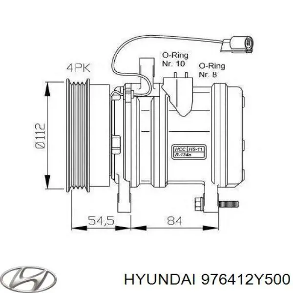 Муфта компресора кондиціонера HYUNDAI 976412Y500