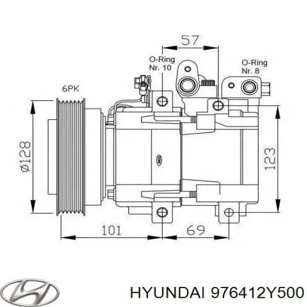 Купити Муфта компресора кондиціонера Hyundai Tucson II TM