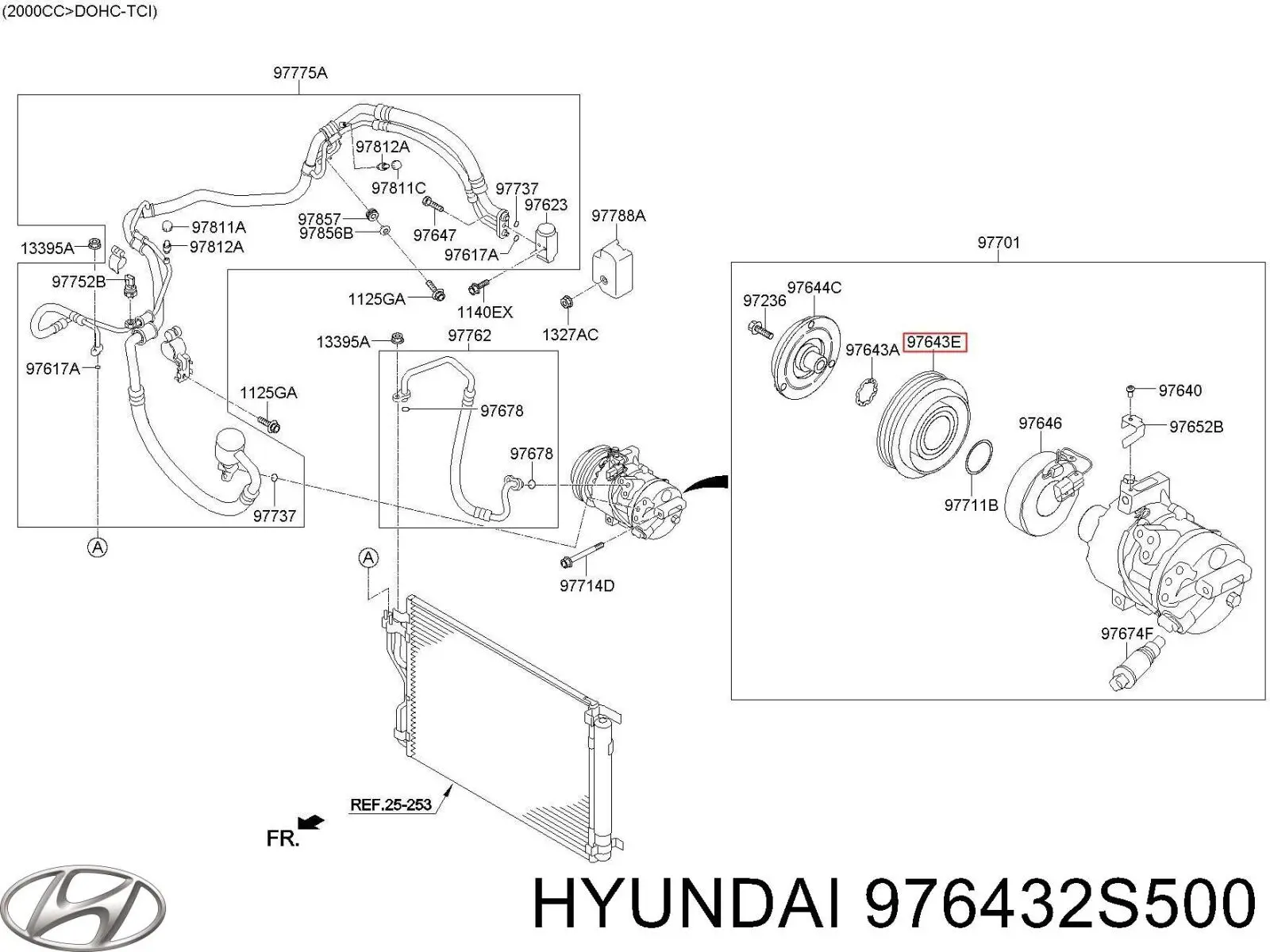 Шків компресора кондиціонера Hyundai/Kia 976432S500 ціна, від 150.90 USD