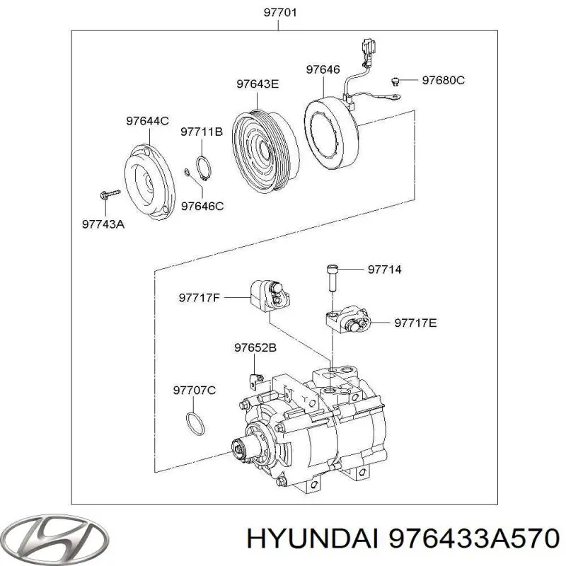  976433A570 Korea (oem)