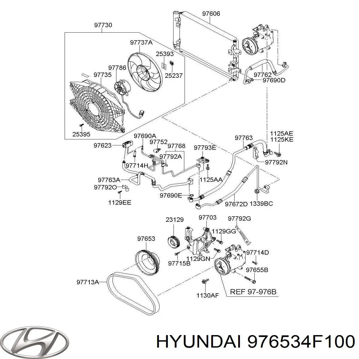 Шків компресора кондиціонера HCC 976534F100 ціна, від 9.57 USD