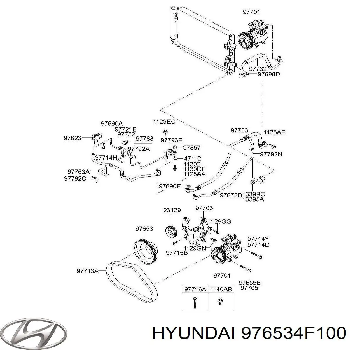 Шків компресора кондиціонера Hyundai H100 (Хендай Н100)
