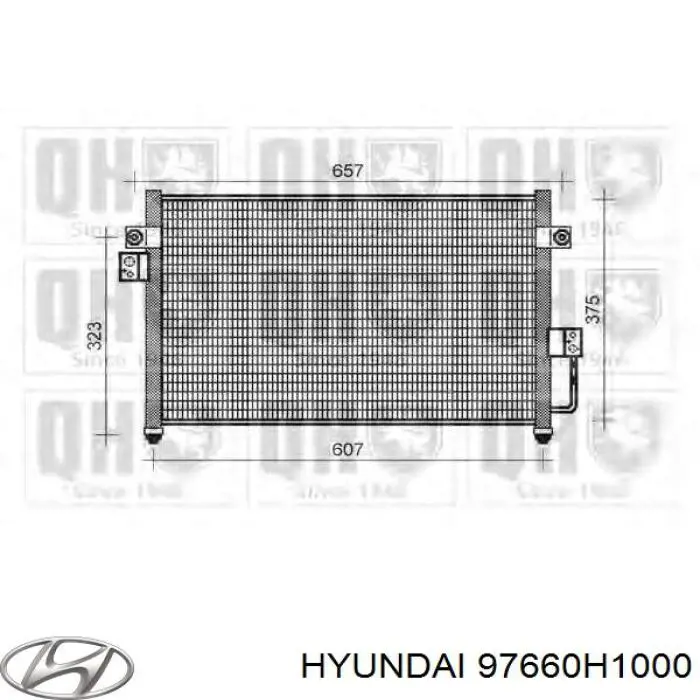 Радіатор кондиціонера 97660H1000 Hyundai/Kia