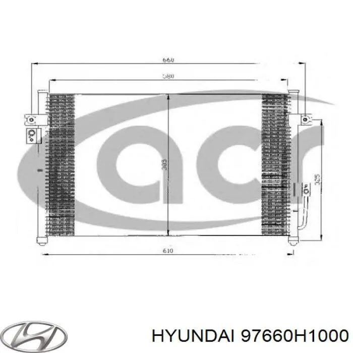 97660H1000 Hyundai/Kia Конденсатор