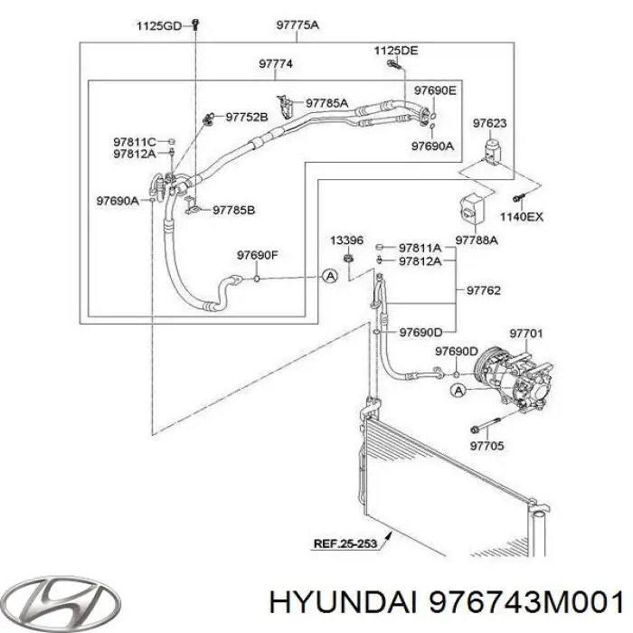 Купити 976743M001 Korea (oem) Клапан компресора кондиціонера