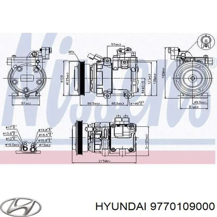 Купити 9770109000 Hyundai/Kia Компресор кліматичної установки