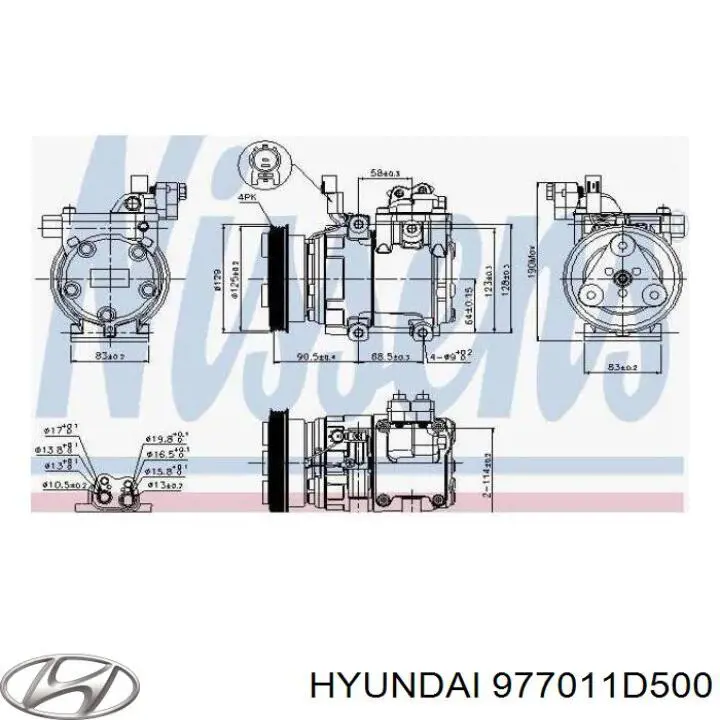 Компресор кондиціонера 977011D500 Hyundai/Kia