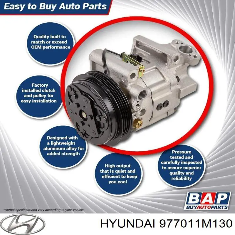 Компресор системи кондиціювання Hyundai/Kia 977011M130 ціна, від 246.70 USD