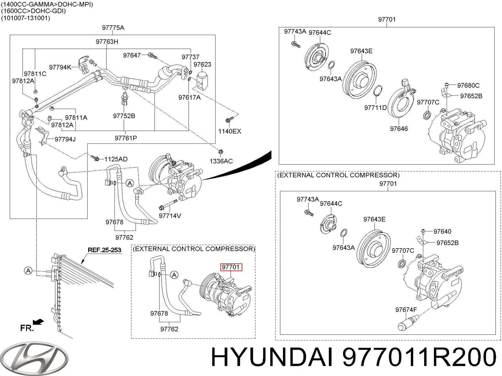 Купити 977011R200 Hyundai/Kia Компресор кліматичної установки
