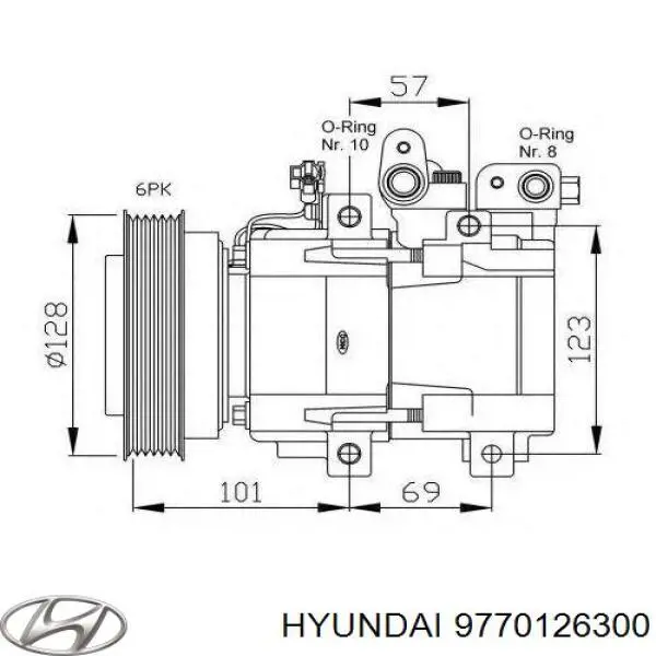 Купити 9770126300 Hyundai/Kia Компресор кліматичної установки
