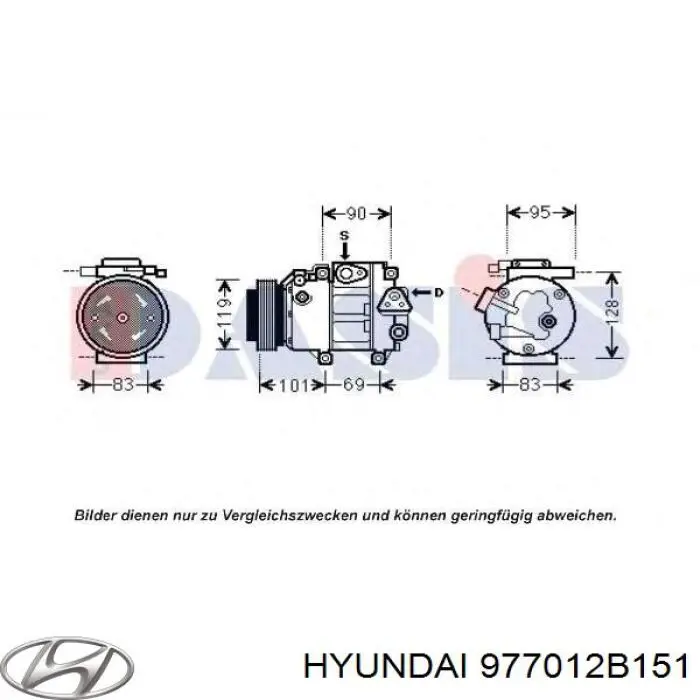 Купити 977012B151 Hyundai/Kia Компресор кліматичної установки