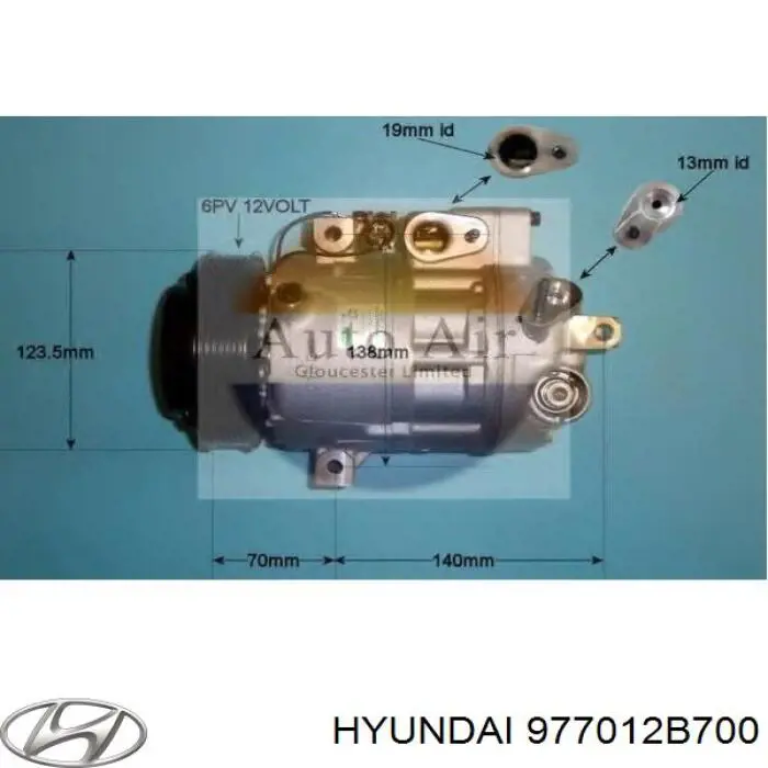 Компресор системи кондиціювання Hyundai/Kia 977012B700 ціна, від 187.78 USD