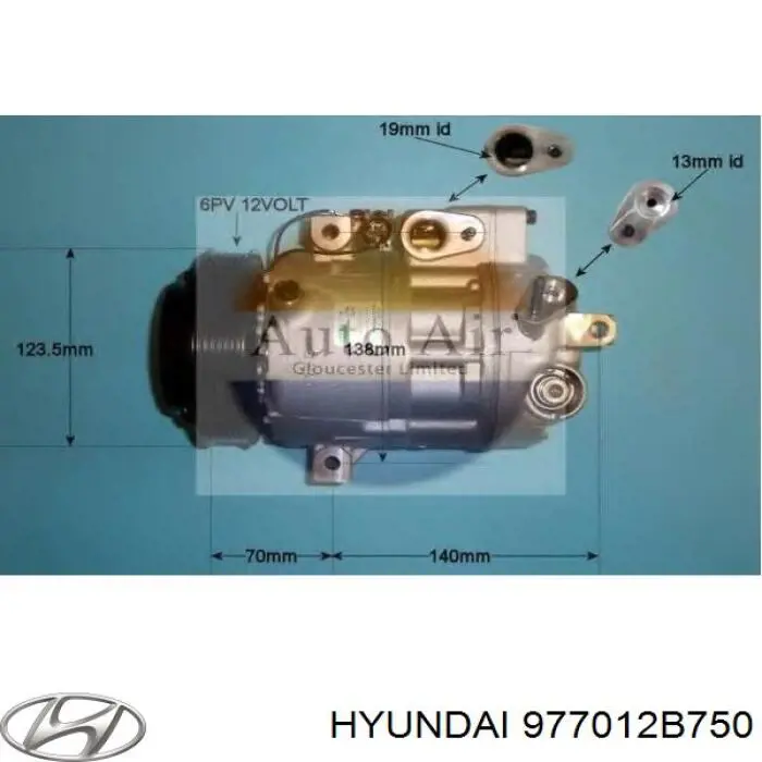 Компресор системи кондиціювання HCC 977012B700 ціна, від 193.39 USD
