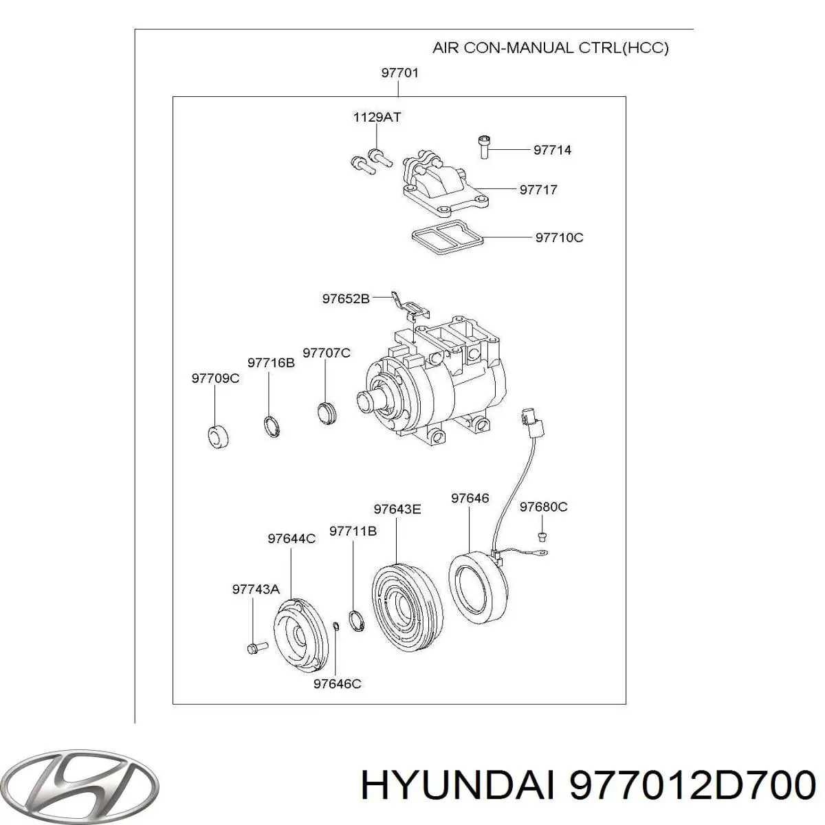 Насос кондиціонера Hyundai/Kia 977012D700