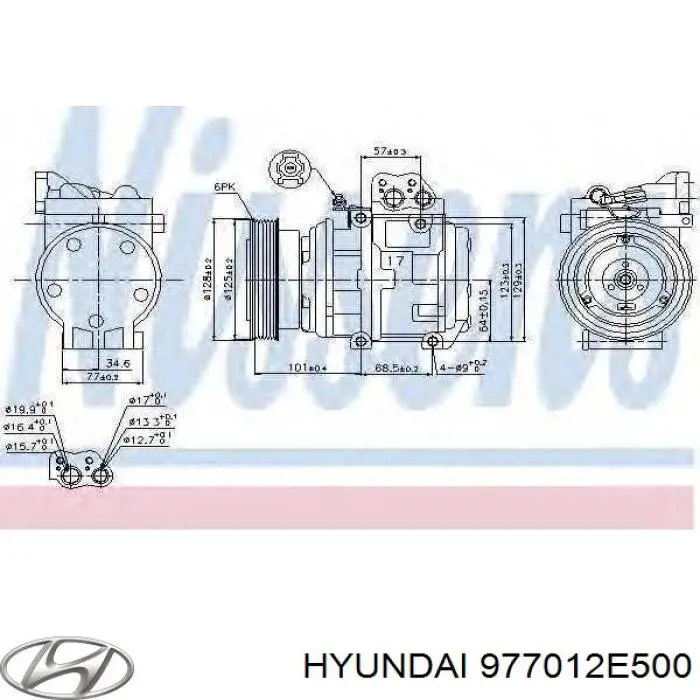 Купити 977012E500 Hyundai/Kia Компресор кліматичної установки