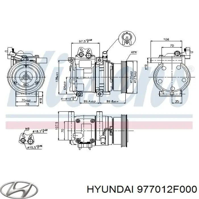 Купити 977012F000 Hyundai/Kia Компресор кліматичної установки