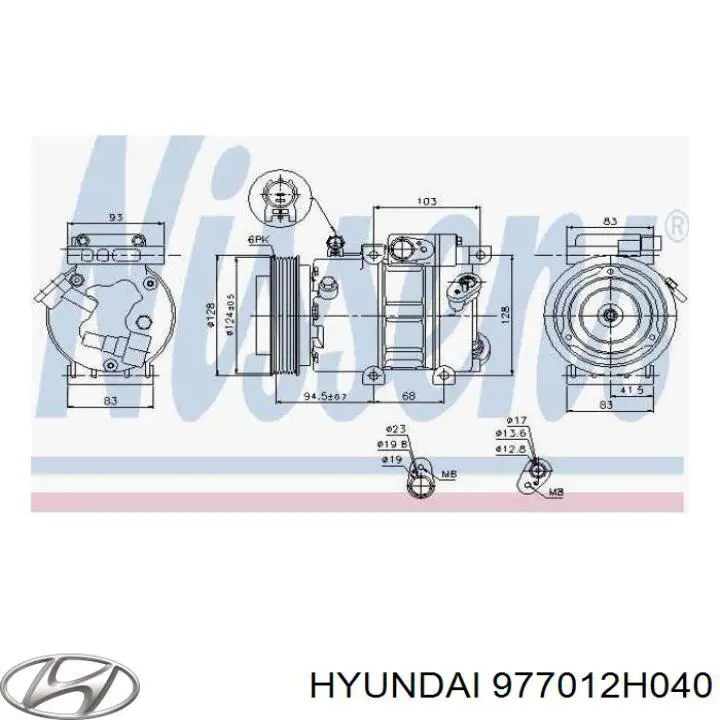 Купити 977012H040 Hyundai/Kia Компресор кліматичної установки