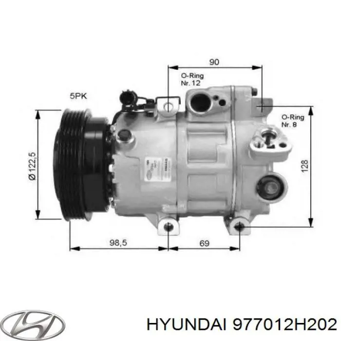 977012H202 Hyundai/Kia компресор кондиціонера