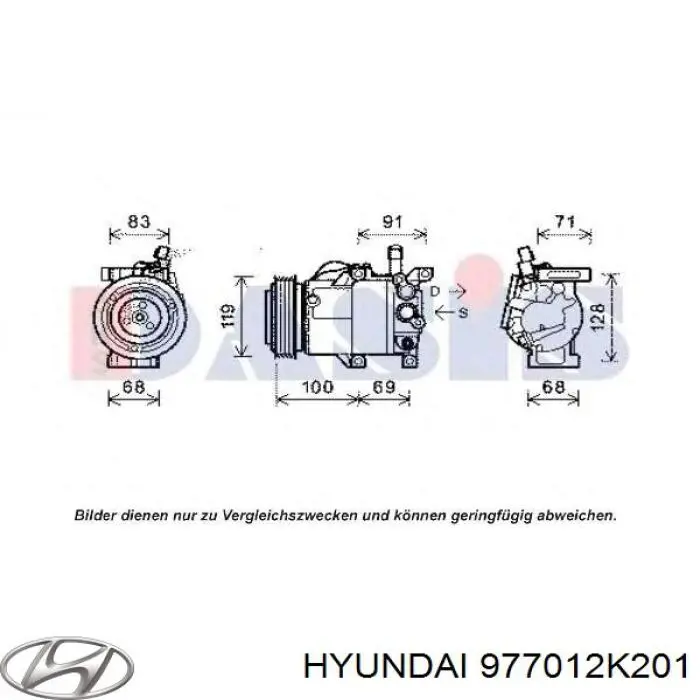 Купити 977012K201 Hyundai/Kia Компресор кліматичної установки