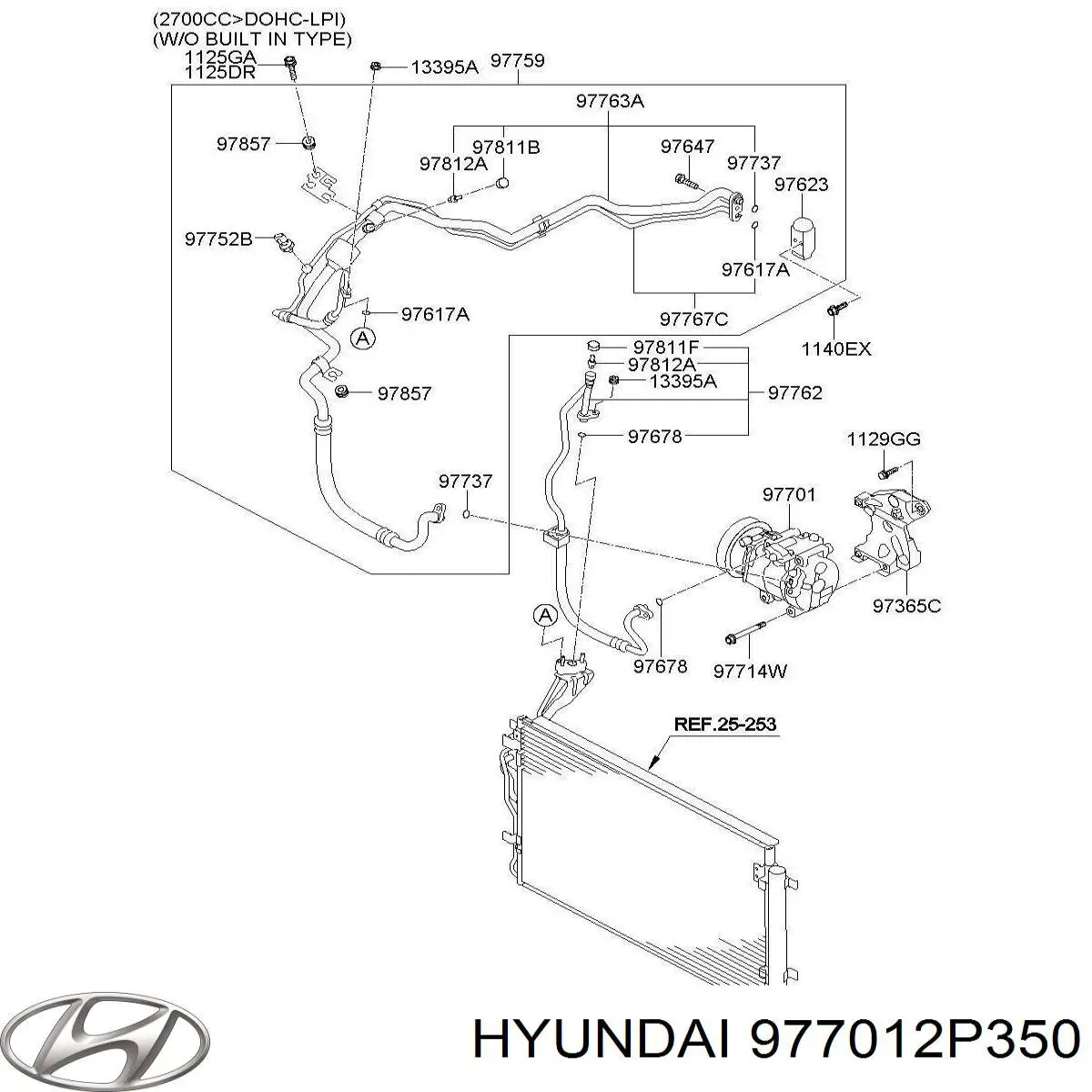 977012P350 Hyundai/Kia Компресор холодоагенту