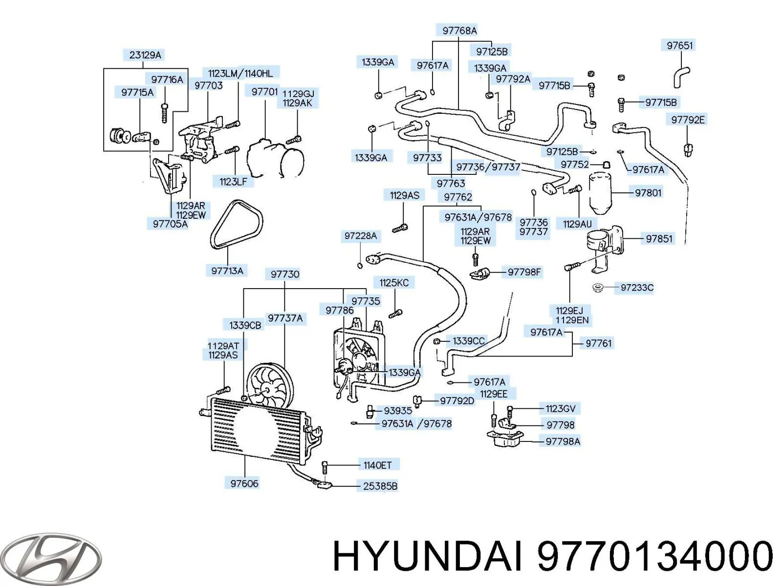9770134000 Hyundai/Kia компресор кондиціонера
