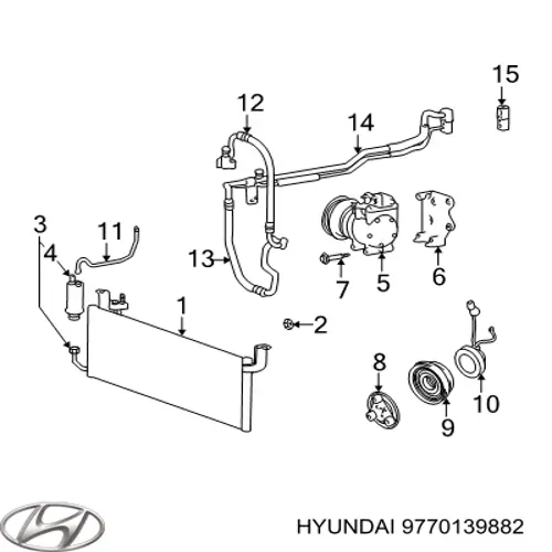 9770139882 Hyundai/Kia компресор кондиціонера