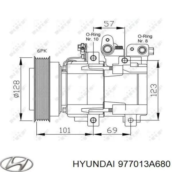 Купити 977013A680 Hyundai/Kia Компресор кліматичної установки