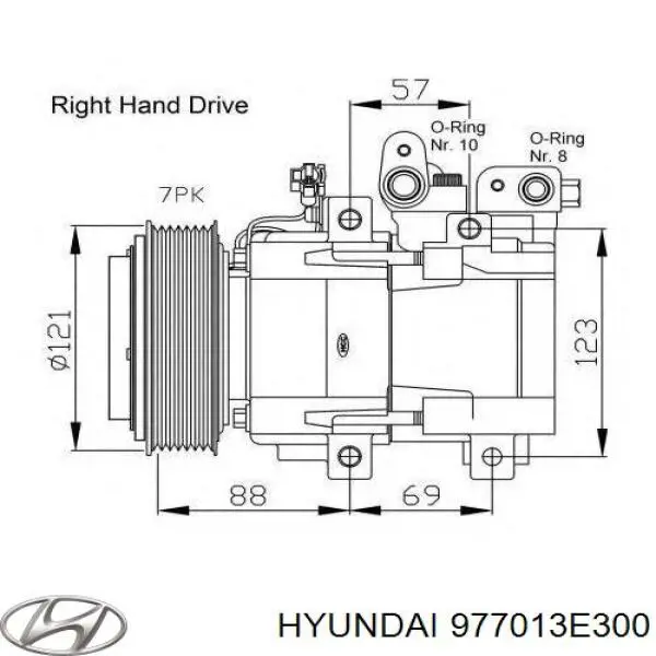 Компресор системи кондиціювання Hyundai/Kia 977013E300 ціна, від 105.56 USD