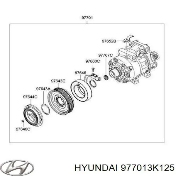 977013L125 Hyundai/Kia компресор кондиціонера