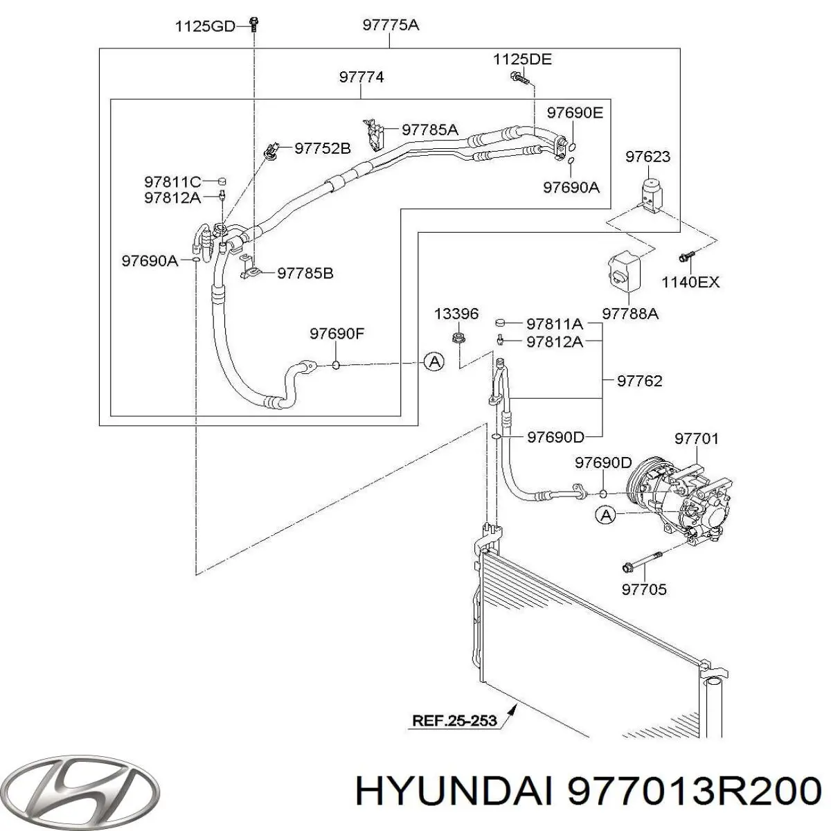 Компресор системи кондиціювання Hyundai/Kia 977013R200 ціна, від 2170.65 USD